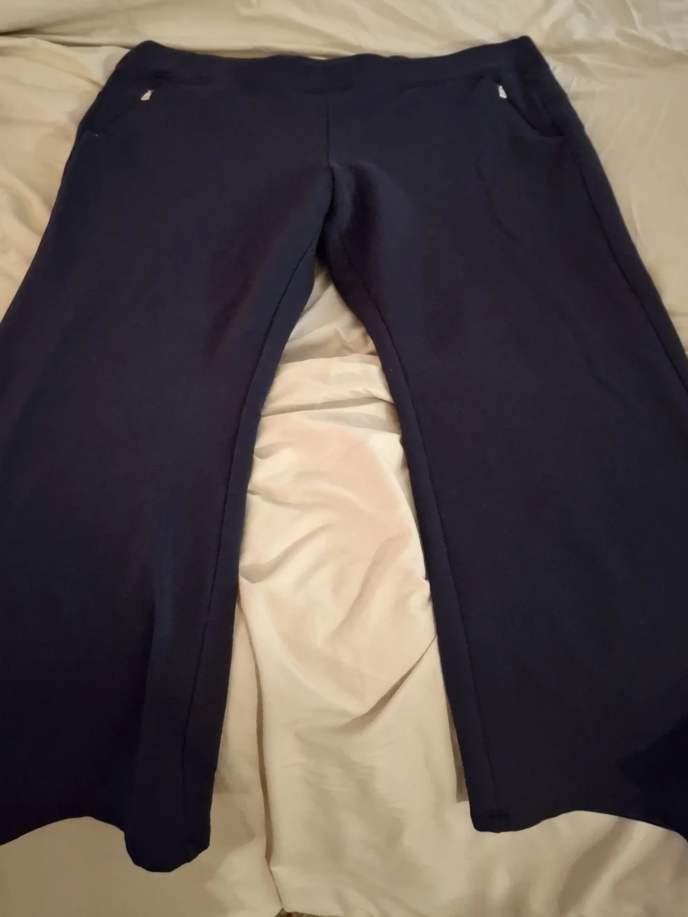 Ralph Lauren Women's Navy Jogger Sweat Pants with Zip Details